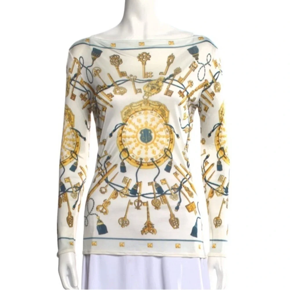 HERMÈS
Printed Bateau Neckline Top
Long sleeve - Picture 2 of 9